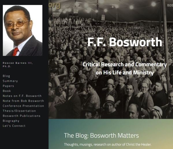 New blog on F.F. Bosworth