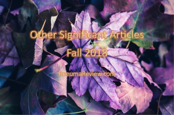 Fall 2018: Other Significant Articles